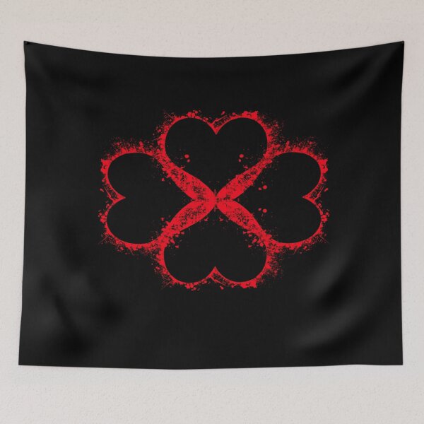 Item preview, Four Hearts Red Clover Graphics  designed and sold by Schrodinger's  Clothing.