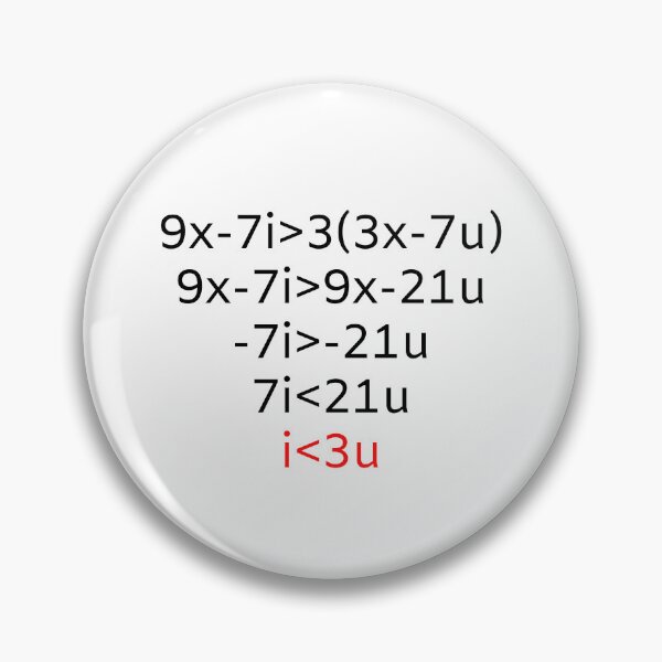 Item preview, I Love You MATH INEQUATION designed and sold by NerdyFancies.