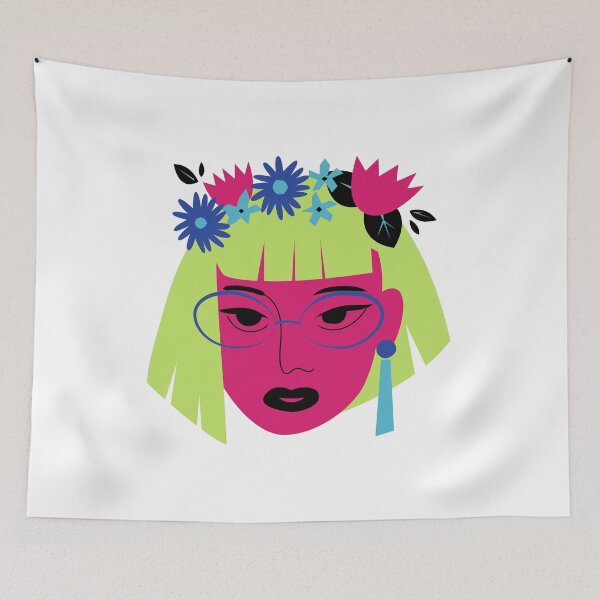 Item preview, Girl with organic flower crown designed and sold by merishop07.
