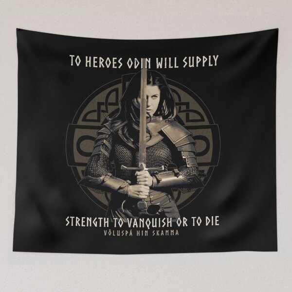 Item preview, To Heroes Odin Will Supply, Norse Viking Proverb, Sagas, Viking Gift, Shield Maiden designed and sold by Proverbial Wisdom Design.