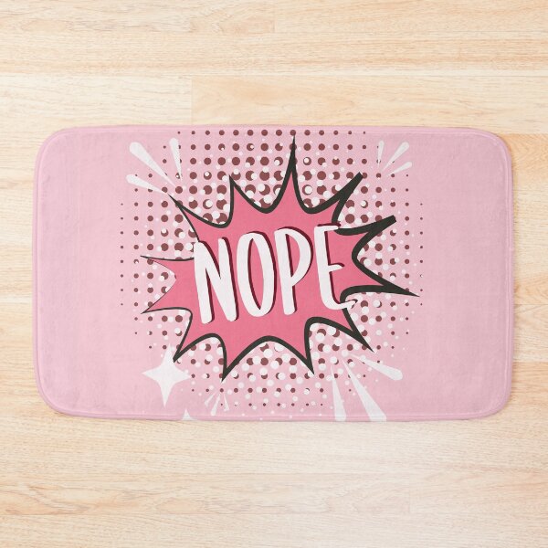 Item preview, NOPE Comic Speech Bubble Meme Funny Pink designed and sold by Missing In Art.