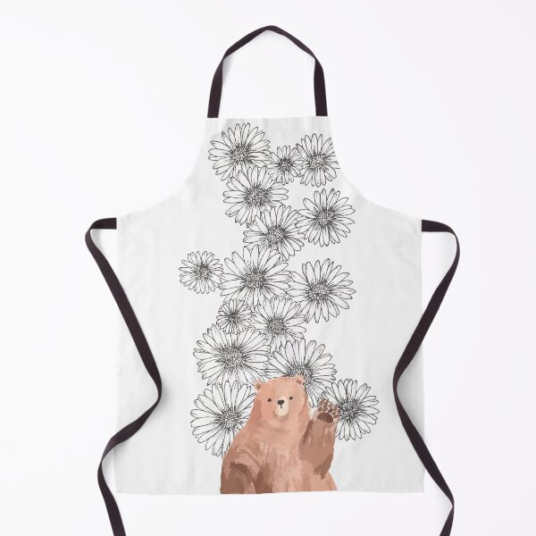 Item preview, Cute Brown Bear With Flowers | Aster Daisies designed and sold by EPOOCH.