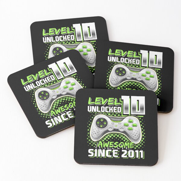 Item preview, Level 10 Unlocked Awesome 2011 Video Game 10th Birthday Gift T-Shirt designed and sold by AnderleAdele.