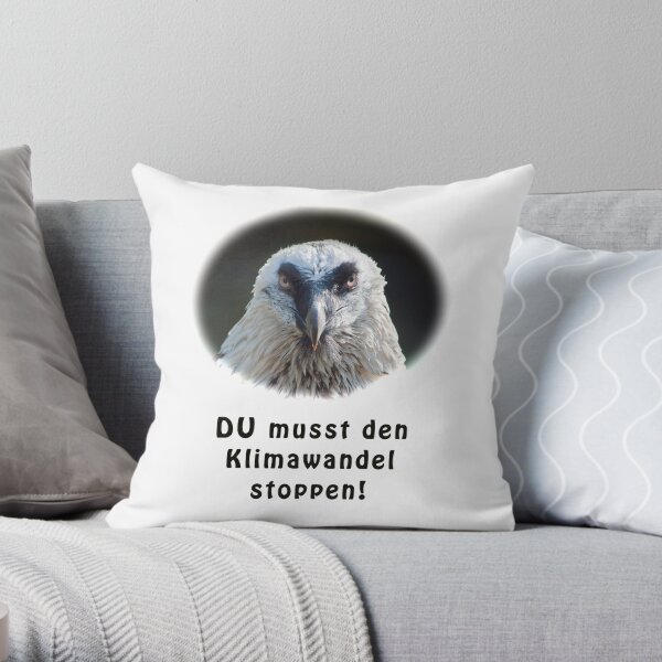 Umweltbewußter Bartgeier Dekokissen