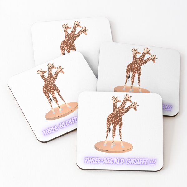 Item preview, Three-necked giraffe on pedestal designed and sold by CosmicStory.