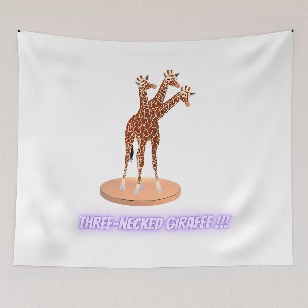 Item preview, Three-necked giraffe on pedestal designed and sold by CosmicStory.