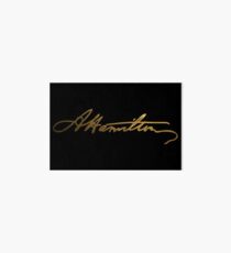 Alexander Hamilton Gold Signature Art Board