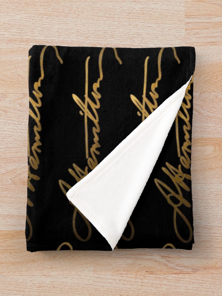 "Alexander Hamilton Gold Signature" Throw Blanket for Sale by SupremeRedditor Redbubble
