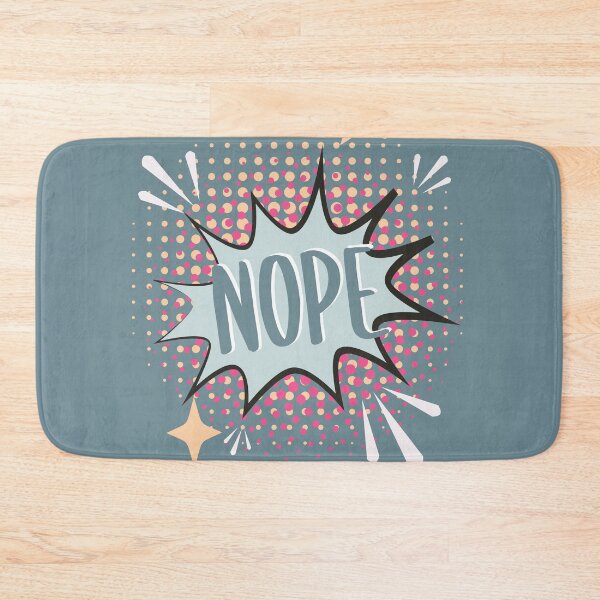 Item preview, NOPE Comic Speech Bubble Meme Funny Green Peach designed and sold by Missing In Art.