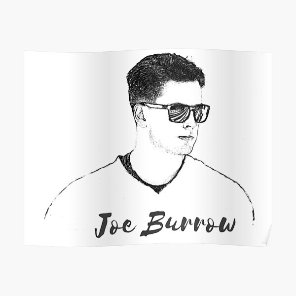 Joe Burrow - Vintage Pencil Drawing Style Kids T-Shirt