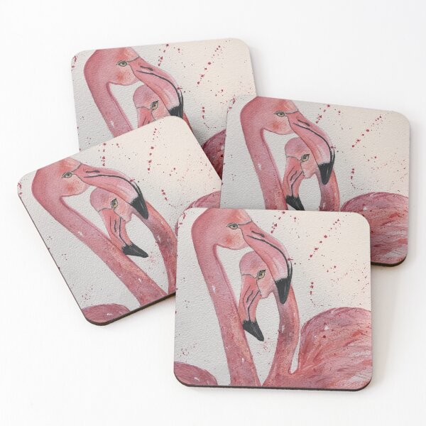 Item preview, Flamingos in Watercolour  designed and sold by lilacshoes_art.