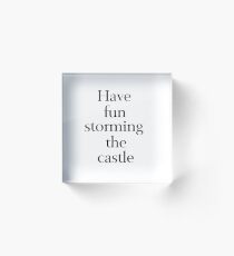 Have Fun Storming the Castle Acrylic Block