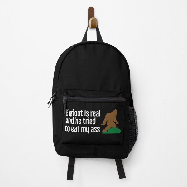 Item preview, Bigfoot is real and he tried to bite my ass | Big Foot Silhouette with behind bush designed and sold by ElevenVoid.