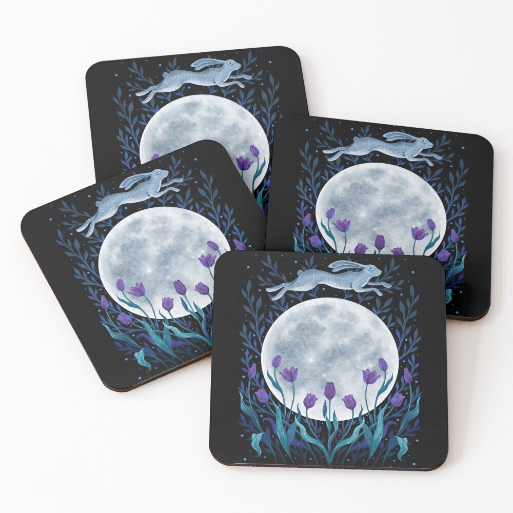 Easter Moon Coasters (Set of 4)