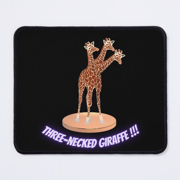 Item preview, Three-necked giraffe on pedestal (in black) designed and sold by CosmicStory.