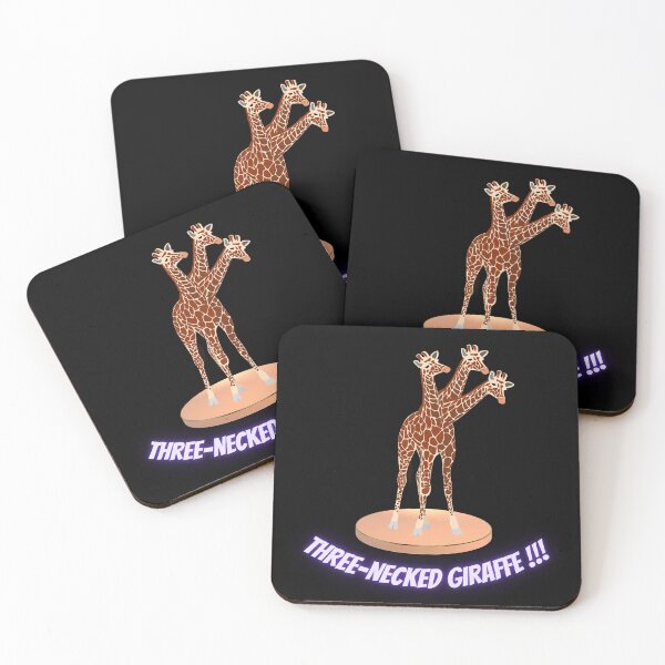 Item preview, Three-necked giraffe on pedestal (in black) designed and sold by CosmicStory.