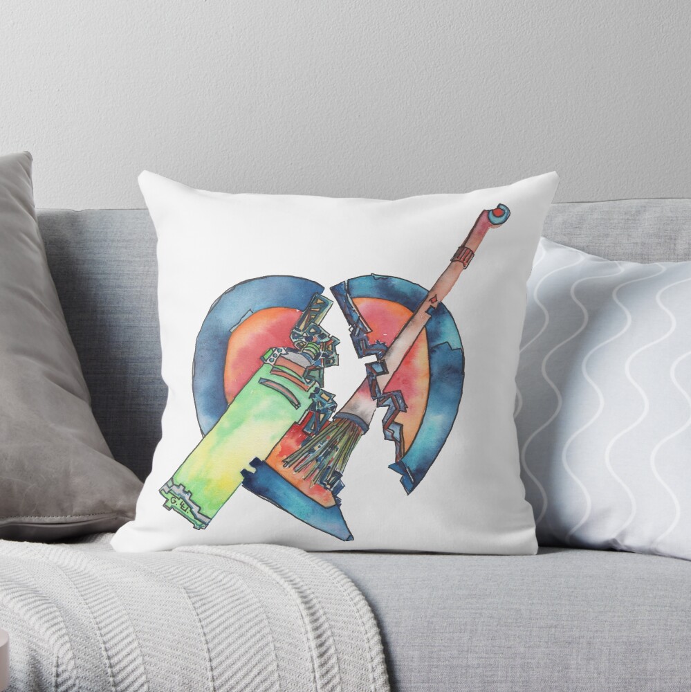 Art Therapy Throw Pillow