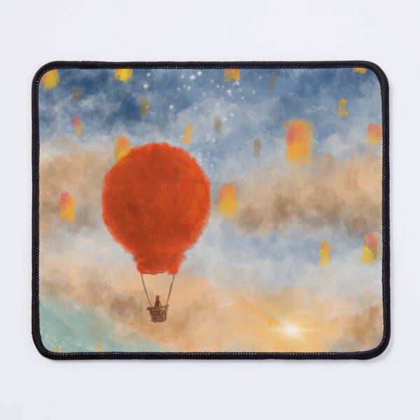 Item preview, Hot air balloon on clouds towards the sun designed and sold by StarlightTales.