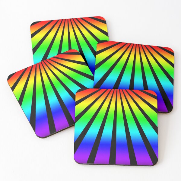 Item preview, Rainbow Beam Black Print, Pride Print, Rainbow Sun Beam Print, Multicolored Print designed and sold by PinHookPrincess.