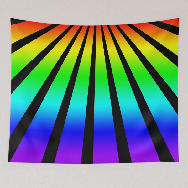 Item preview, Rainbow Beam Black Print, Pride Print, Rainbow Sun Beam Print, Multicolored Print designed and sold by PinHookPrincess.