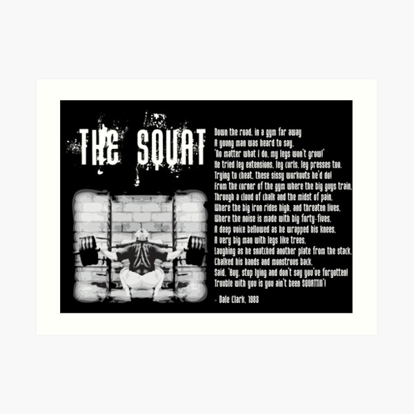 The Squat Poem Art Print
