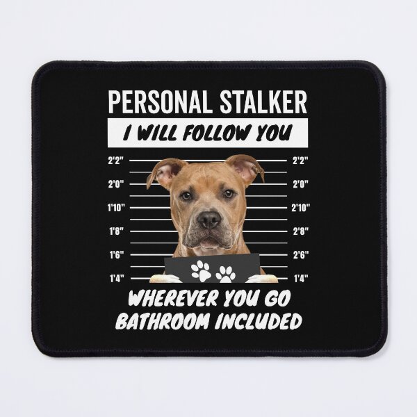Item preview, Personal Stalker Dog – Fawn American Staffordshire Terrier designed and sold by More Cute Dogs.