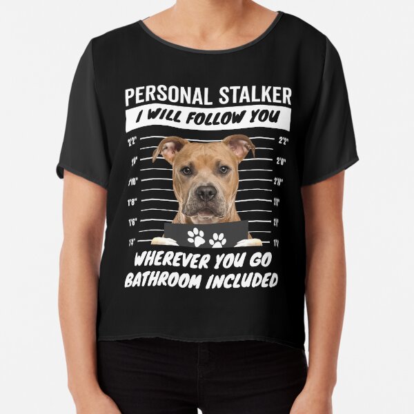 Item preview, Personal Stalker Dog – Fawn American Staffordshire Terrier designed and sold by More Cute Dogs.