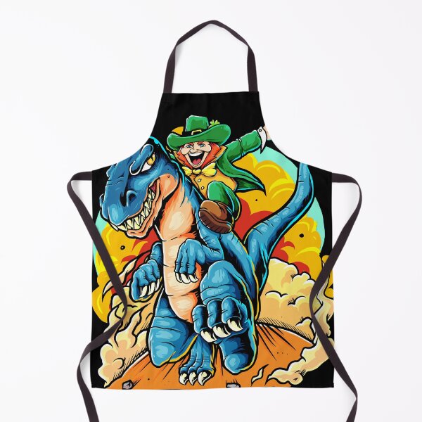 Item preview, St. Patrick's Day Leprechaun Riding T Rex Dinosaur designed and sold by JakesRWild.