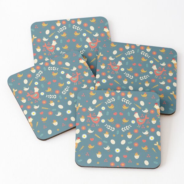 Item preview,  folk hens designed and sold by chiara-de-david.