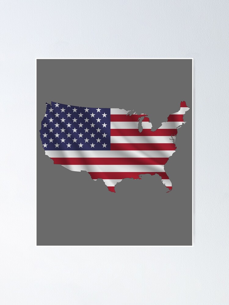 American Flag, USA, Stripes with State Names DESIGN ON BACK Raglan Baseball  Tee
