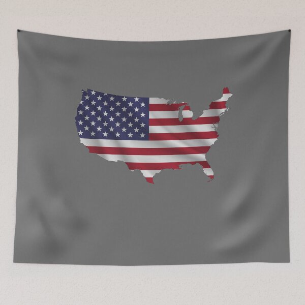 Item preview, Wavy American Flag inside Map of United States, USA flag map designed and sold by mashmosh.