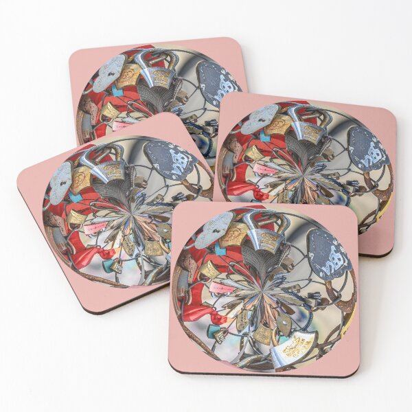 Item preview, Abstract image of Love Locks on a bridge designed and sold by Simon Baylis.