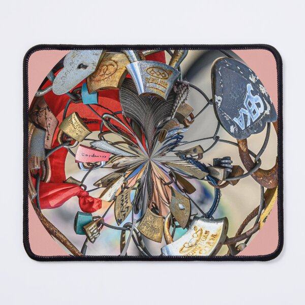 Item preview, Abstract image of Love Locks on a bridge designed and sold by Simon Baylis.