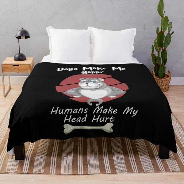 Item preview, dogs make me happy human make me head hurt cut classic t-shirt for dogs lover designed and sold by azzeddine ⭐⭐⭐⭐⭐.