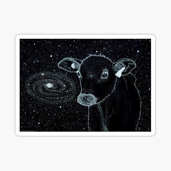 Galactic Cow Sticker