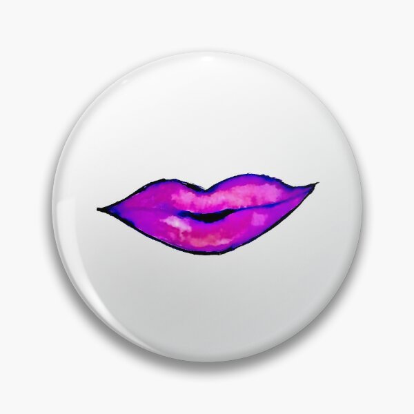 Item preview, Purple Watercolor Lips - Neon Lips designed and sold by Fineartpaint.