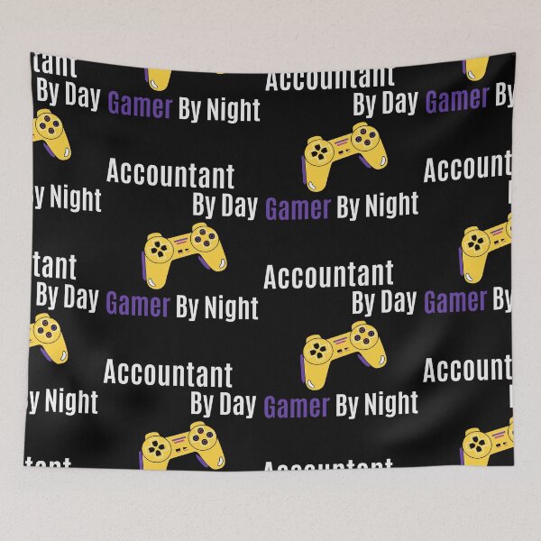Item preview, Accountant By Day Gamer By Night Gaming Geek Husband Gift For Hubby designed and sold by Africrafts.