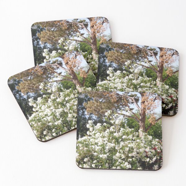Item preview, White oleanders and pine trees designed and sold by Shulie1.