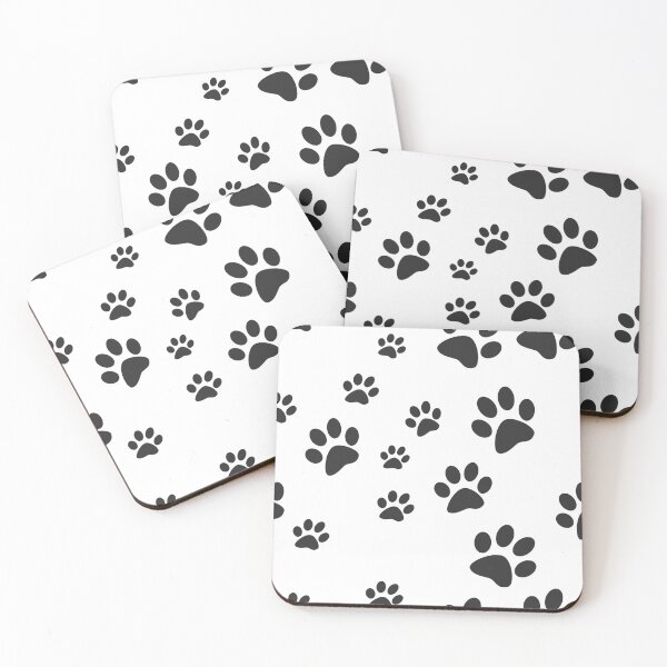 Item preview, A simple classic black and white paw print design. A paw art perfect print perfect gift for a house warming. Canine paw print art. designed and sold by Doggymadness.