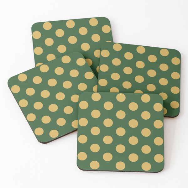 Item preview, Medium GOLD and PINE GREEN POLKA DOTS designed and sold by RachelMacht.