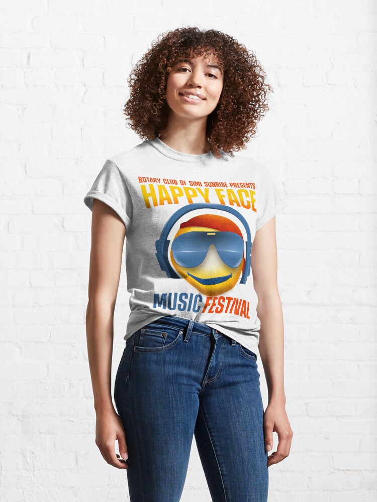 Alternate view of Simi Valley Happy Face Music Festival Classic T-Shirt
