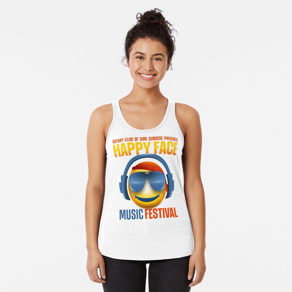 Simi Valley Happy Face Music Festival Racerback Tank Top