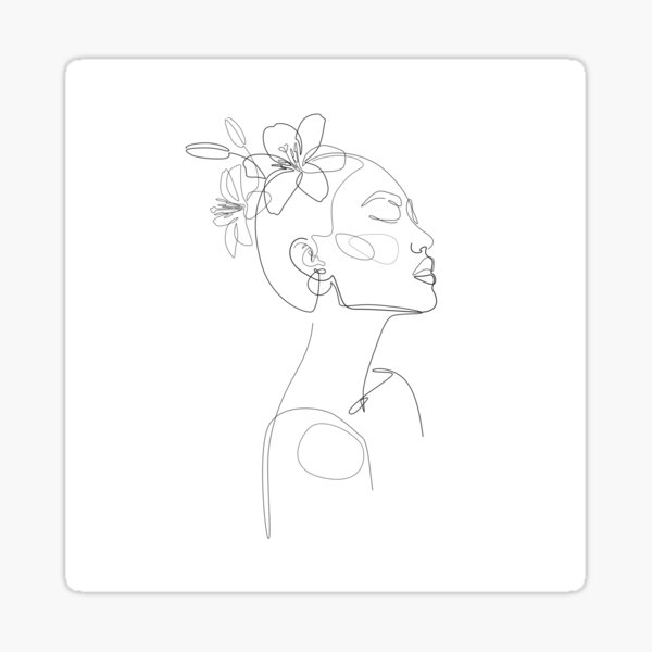 Blue Lily Girl Sticker for Sale by ExplicitDesign