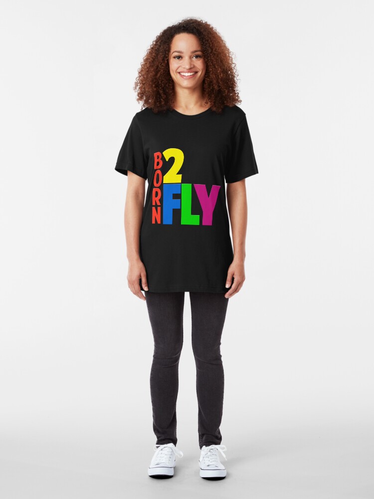 Alternate view of Born 2 Fly - NEON Slim Fit T-Shirt
