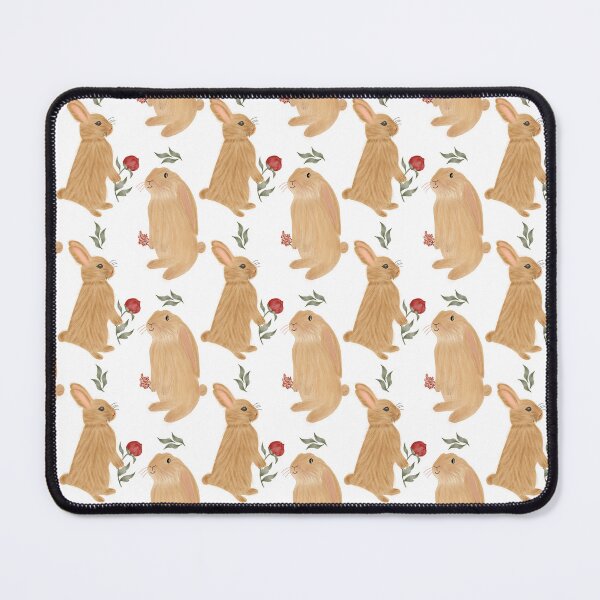 Item preview, Bunnies with peonies designed and sold by Lilac Blooms Designs.