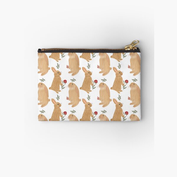 Item preview, Bunnies with peonies designed and sold by Lilac Blooms Designs.