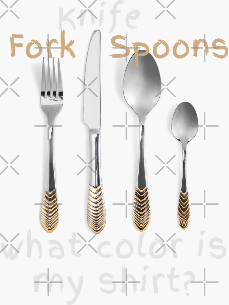 "Fork Spoon Knife What Color Is My Joke best gift classic Tshirt