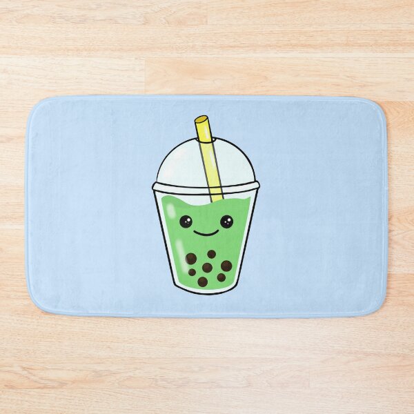 Item preview, Matcha Boba Milk Tea with Kawaii Face designed and sold by Toshi and Co..