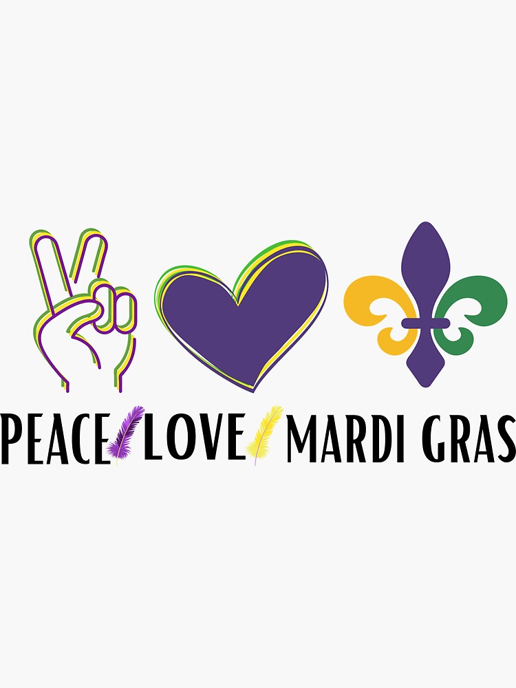 Mardi Gras New Orleans SaintsFleur De Lis Bling' Sticker