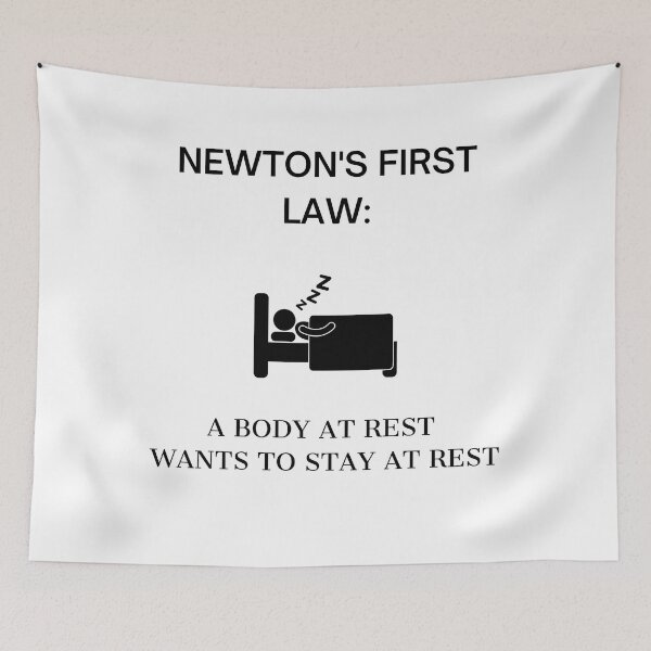Item preview, Funny Newton's First Law Interpretation designed and sold by NerdyFancies.